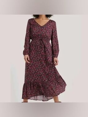 chinese dress ladies Lucky Brand Floral Printed Long Maxi Dress – White Chocolate Couture